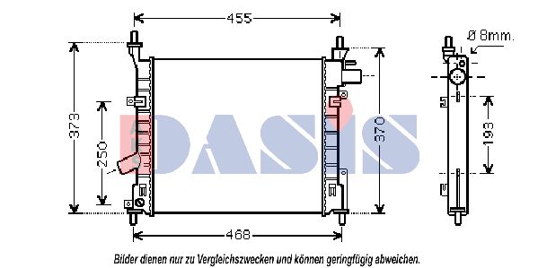 AKS DASIS Radiaator,mootorijahutus 090024N